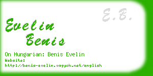 evelin benis business card